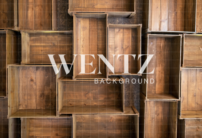 Fabric Photography Background Wood Bins / Backdrop 1404