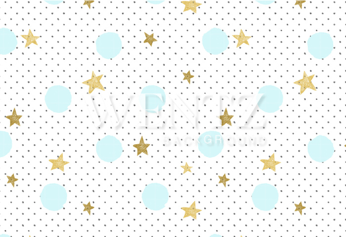 Fabric Photography Background Golden Stars Pastel Color / Backdrop 1417