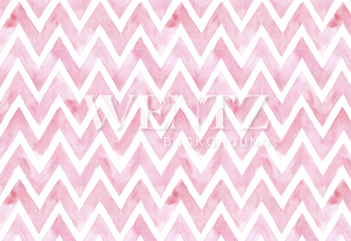 Fabric Photography Background Chevron Pink Watercolor / Backdrop 1470