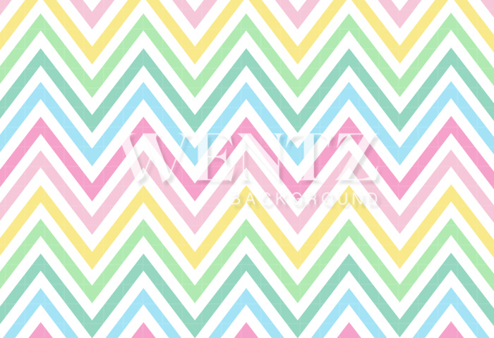 Fabric Photography Background Chevron Colorful / Backdrop 1472