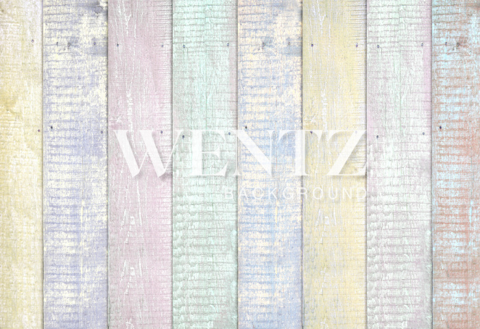 Fabric Photography Background Wood Colorful / Backdrop 1513