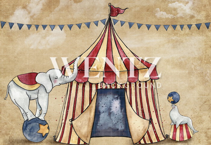 Fabric Photography Background Circus / Backdrop 1586