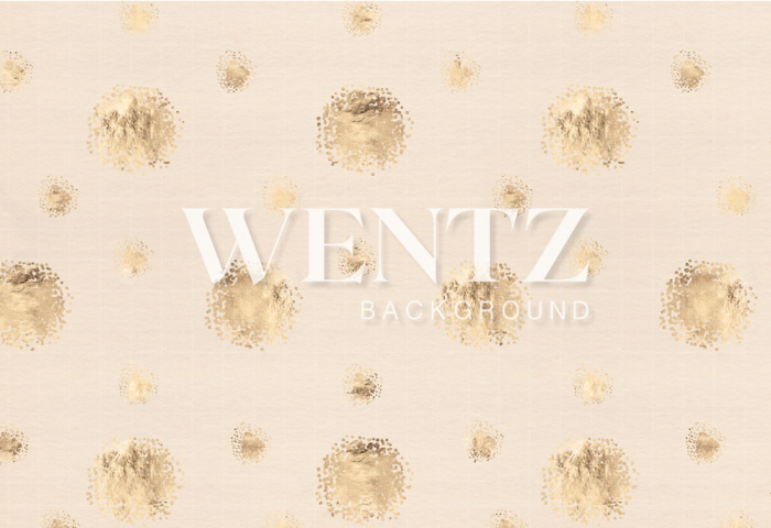 Fabric Photography Background Golden Balls With Beige / Backdrop 1633