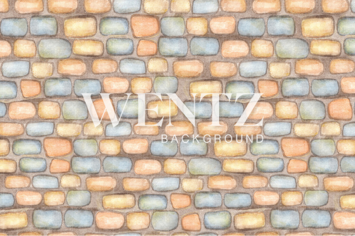 Fabric Photography Background Colorful Bricks Newborn / Backdrop 1979