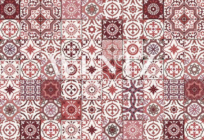 Fabric Photography Background Red Tile Newborn / Backdrop 2044