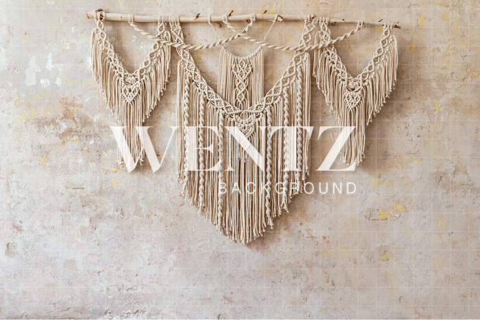 Fabric Photography Background Boho Wall with Macramé / Backdrop 2065