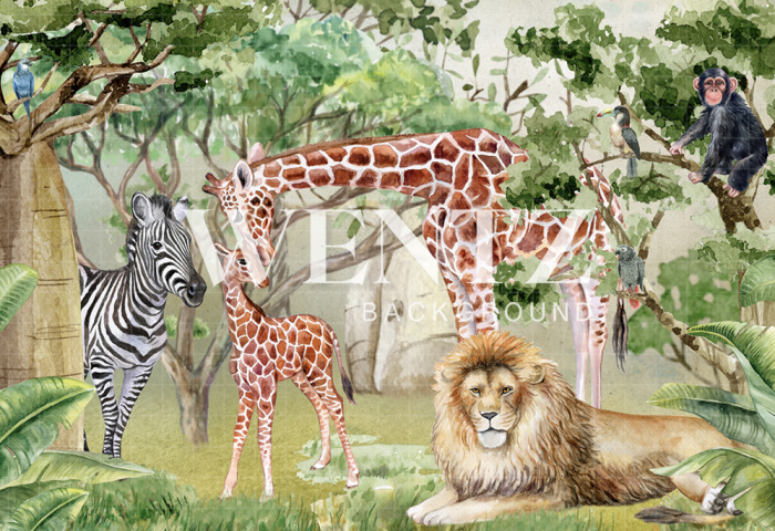 Fabric Photography Background Safari Newborn / Backdrop 2199