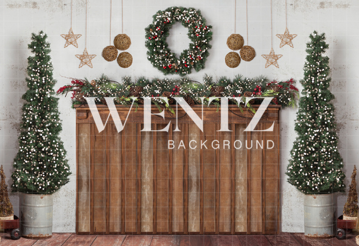 Fabric Photography Background Christmas Headboard / Backdrop 2373