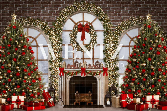 Fabric Photography Background Christmas Room / 2475