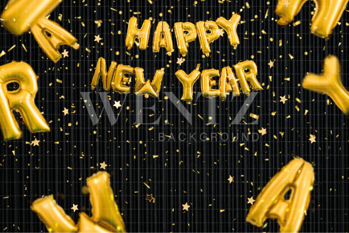 Fabric Photography Background Happy New Year / Backdrop 2556