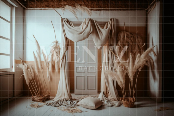 Fabric Photography Background Boho Room / Backdrop 2794