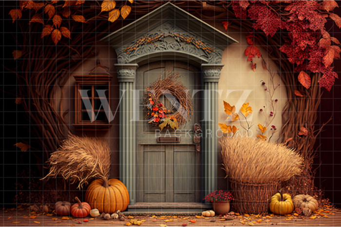 Fabric Photography Background Fall Facade / Backdrop 2918