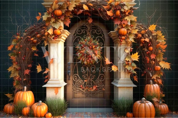 Fabric Photography Background Fall Facade / Backdrop 2919