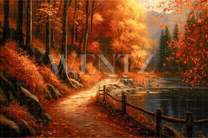 Fabric Photography Background Fall Grove / Backdrop 2951