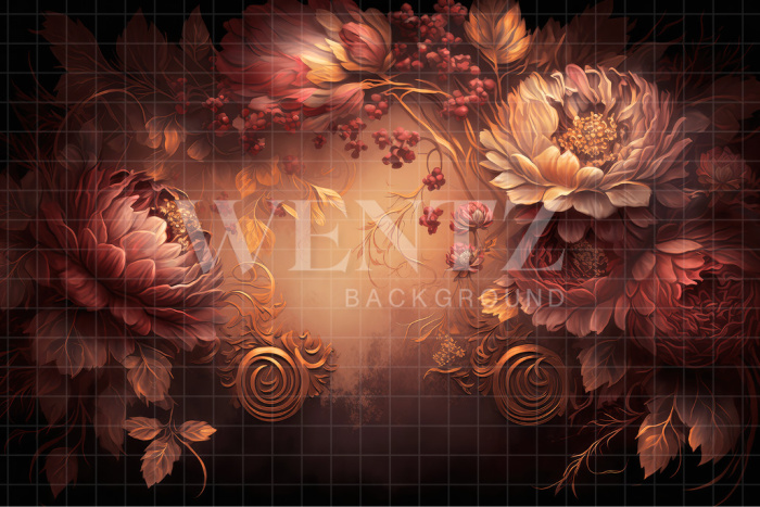 Fabric Photography Background Floral Fine Art / Backdrop 3008