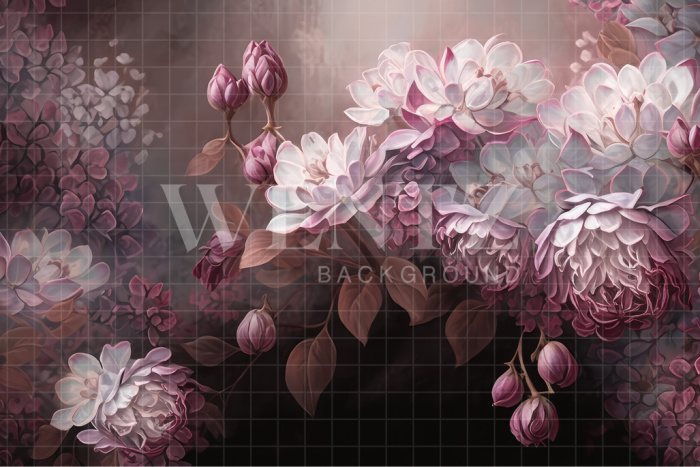 Fabric Photography Background Lilac Floral Fine Art / Backdrop 3021