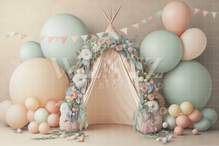 Fabric Photography Background Cake Smash Boho Tent / Backdrop 3100