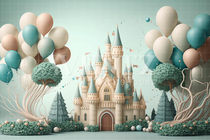 Fabric Photography Background Cake Smash Little Castle / Backdrop 3106