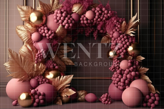 Fabric Photography Background Cake Smash Marsala and Gold / Backdrop 3199