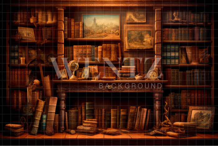 Fabric Photography Background Set with Books / Backdrop 3206