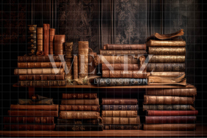 Fabric Photography Background Set with Books / Backdrop 3208