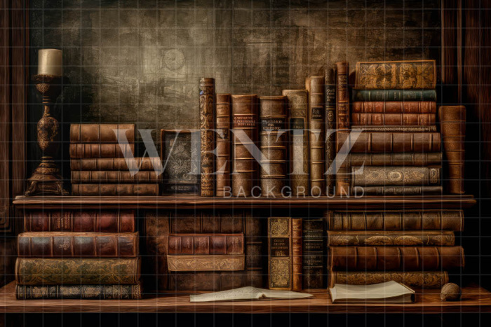 Fabric Photography Background Set with Books / Backdrop 3209