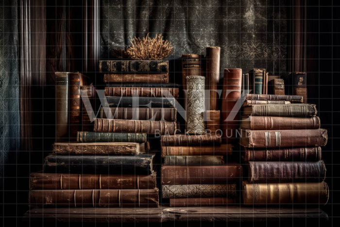 Fabric Photography Background Set with Books / Backdrop 3211