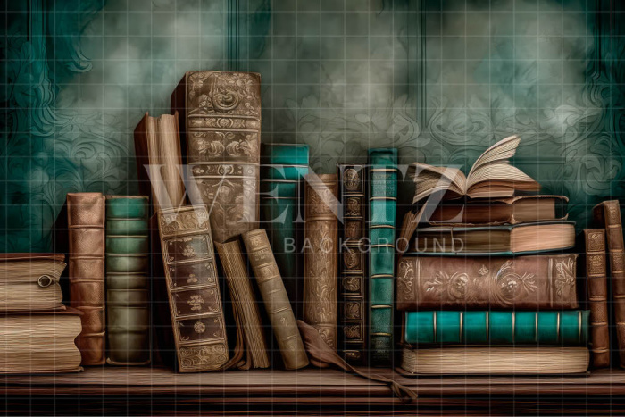 Fabric Photography Background Set with Books / Backdrop 3217