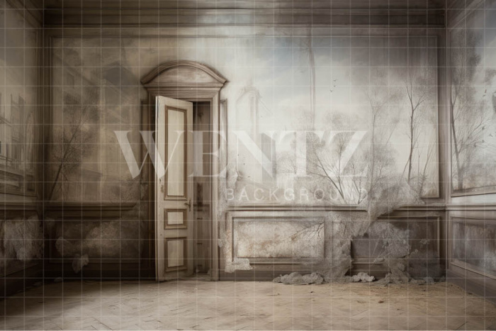 Fabric Photography Background Set with Door / Backdrop 3346