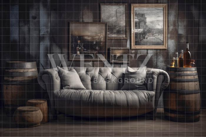 Fabric Photography Background Rustic Room / Backdrop 3438