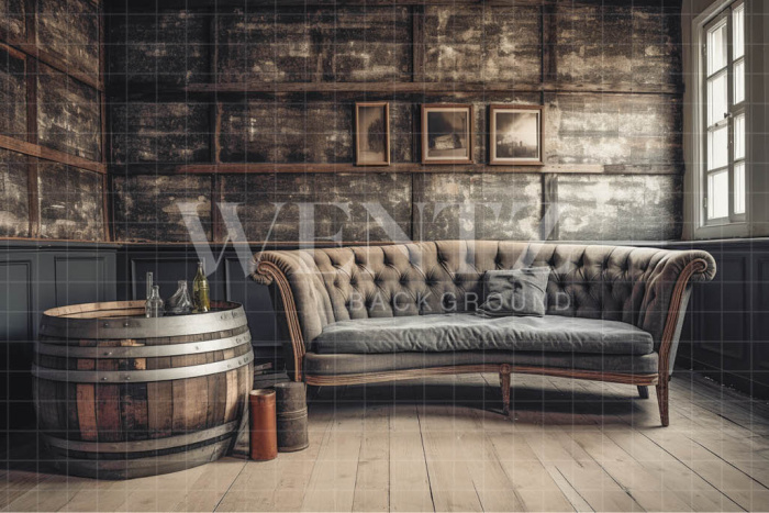 Fabric Photography Background Rustic Room / Backdrop 3451