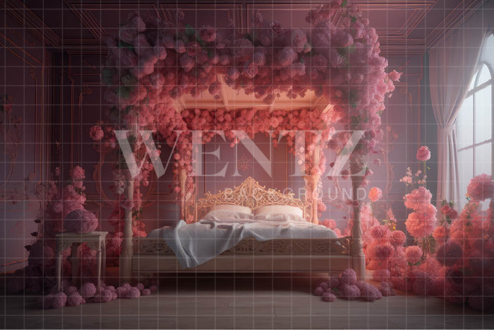 Fabric Photography Background Floral Room / Backdrop 3513