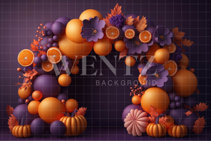 Fabric Photography Background Cake Smash Pumpkins / Backdrop 3696