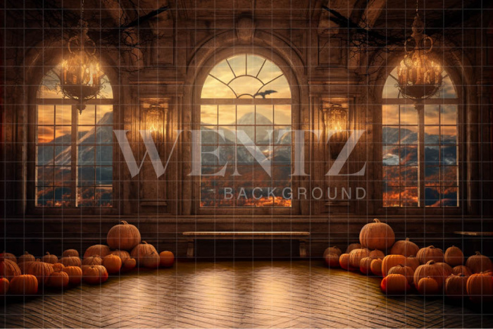 Fabric Photography Background Haunted Castle's Room / Backdrop 3711