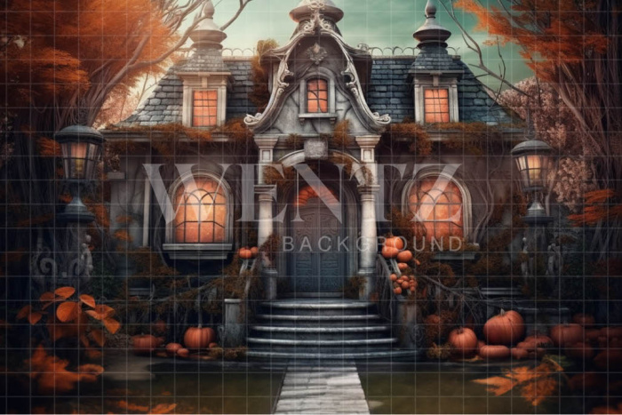 Fabric Photography Background Witch's House / Backdrop 3753