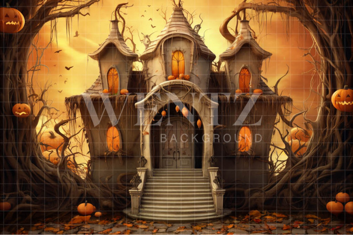 Fabric Photography Background Witch's House / Backdrop 3754