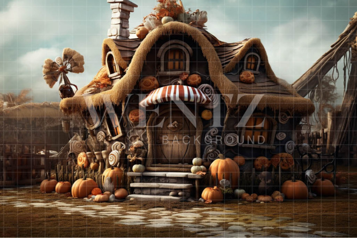 Fabric Photography Background Mysterious Cottage / Backdrop 3763