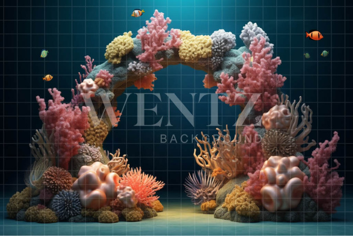 Fabric Photography Background Bottom of The Sea Arch / Backdrop 3766