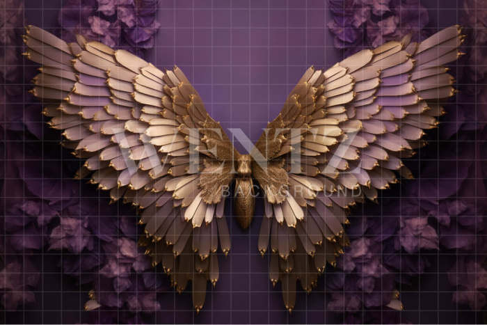 Fabric Photography Background Golden Wings / Backdrop 3797