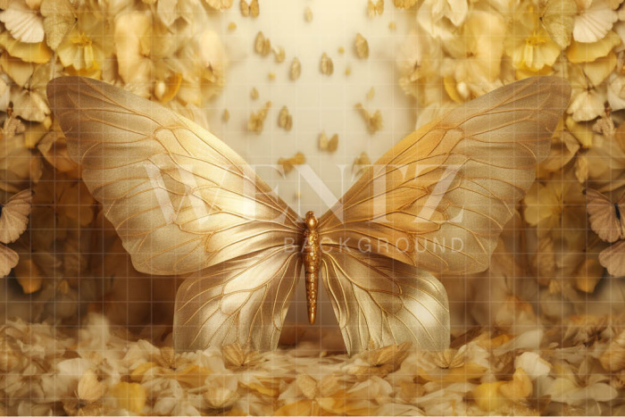 Fabric Photography Background Golden Wings / Backdrop 3798