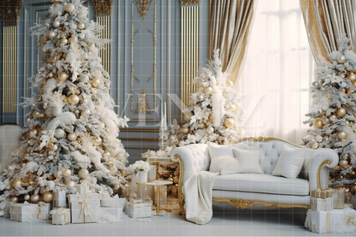 Photographic Background in Fabric Christmas Room / Backdrop 3991