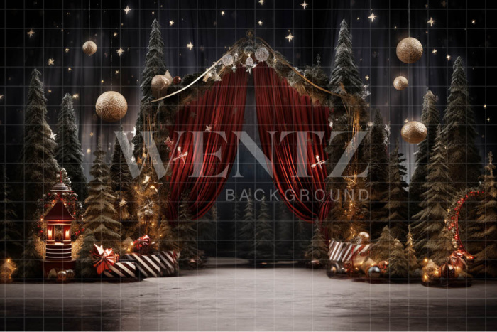 Fabric Photography Background Christmas Set / Backdrop 4137