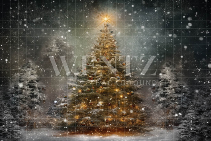 Fabric Photography Background Christmas Tree / Backdrop 4201