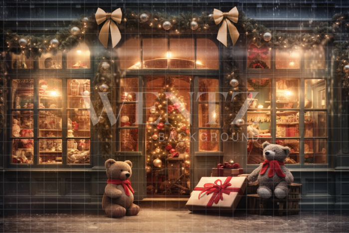 Fabric Photography Background Christmas Toy Store / Backdrop 4303