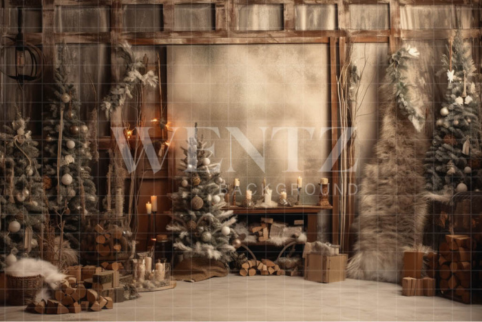 Fabric Photography Background Vintage Christmas Set / Backdrop 4342