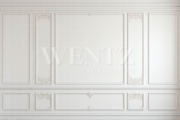 Fabric Photography Background White Boiserie / Backdrop 4502