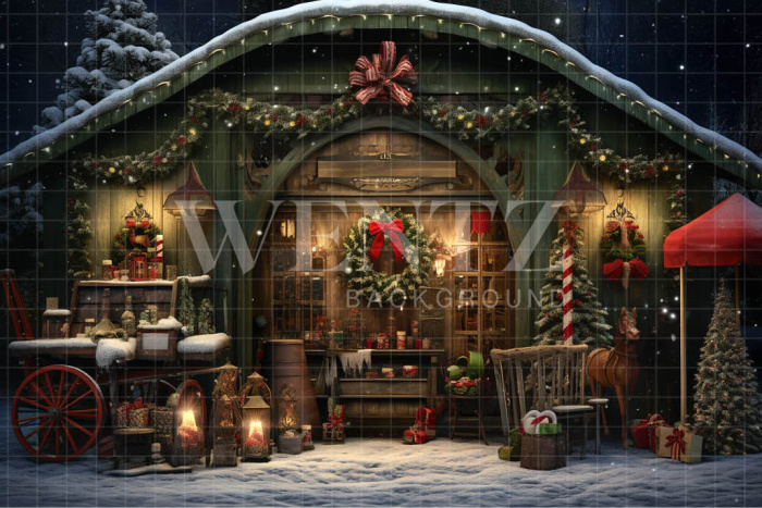 Fabric Photography Background Christmas Toys Workshop / Backdrop 4571