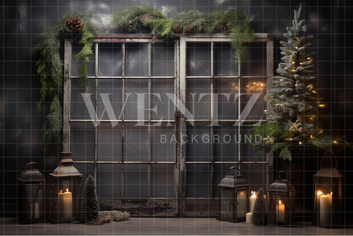 Fabric Photography Background Rustic Christmas Set / Backdrop 4587