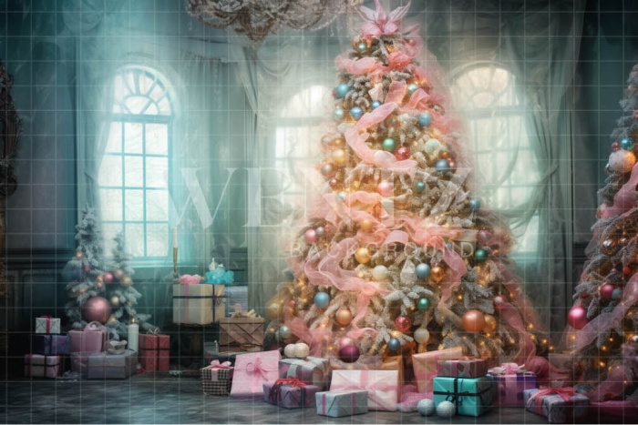 Fabric Photography Background Candy Color Christmas Set / Backdrop 4641