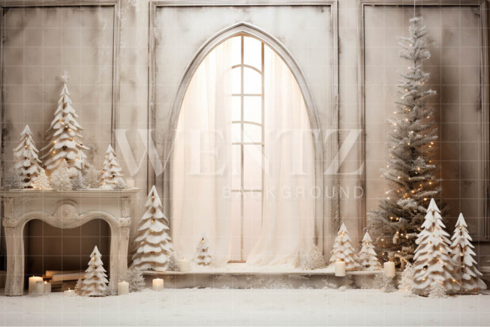 Fabric Photography Background White Christmas Set / Backdrop 4646